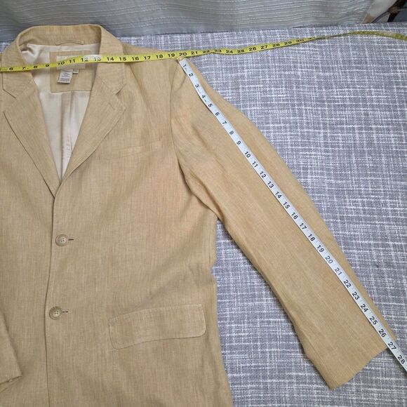 The Territory Ahead Linen Blazer Men's 42L Camel/Tan Jacket 2 Button - Picture 5 of 12